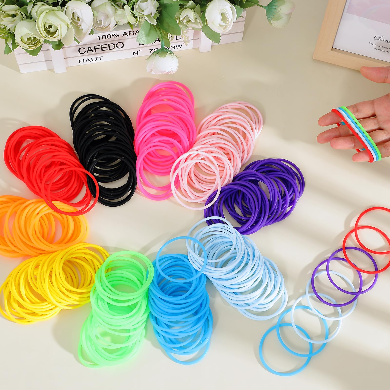Hotop bracelets jelly en silicone : couleurs vives pour ambiance festive.