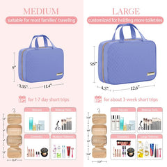 HOTOR sac de toilette suspendu, compartiments spacieux pour hommes et femmes.