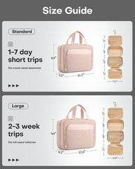 HOTOR Trousse de toilette voyage crochet métallique pour suspendre facilement.