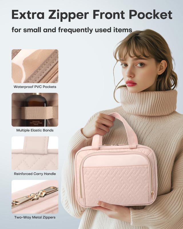 HOTOR Trousse de toilette voyage rembourrage coton pour garder la forme.