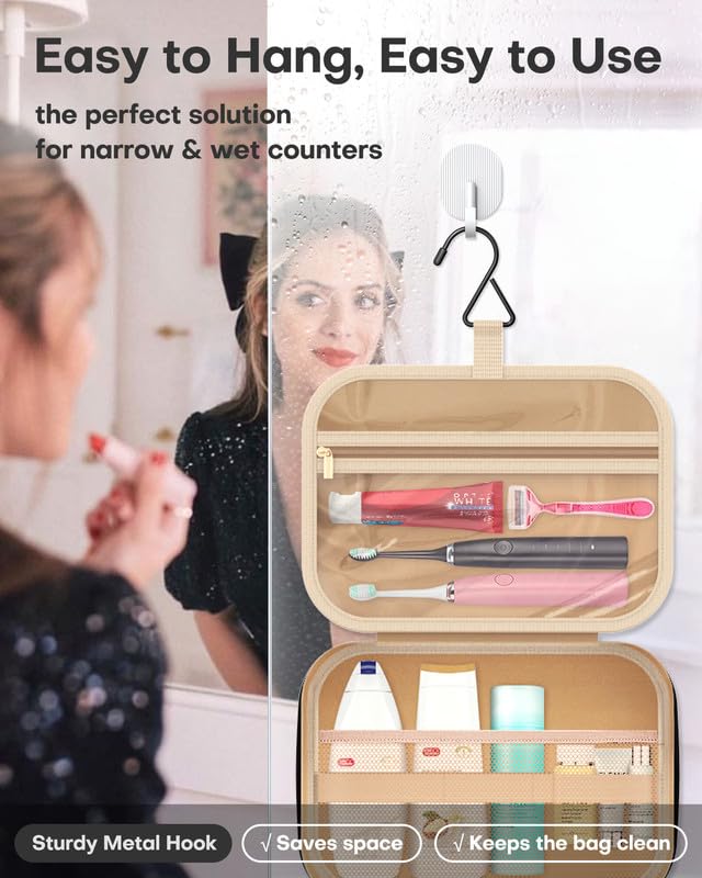 HOTOR Trousse de toilette voyage avec poches zippées pour une organisation sécurisée.