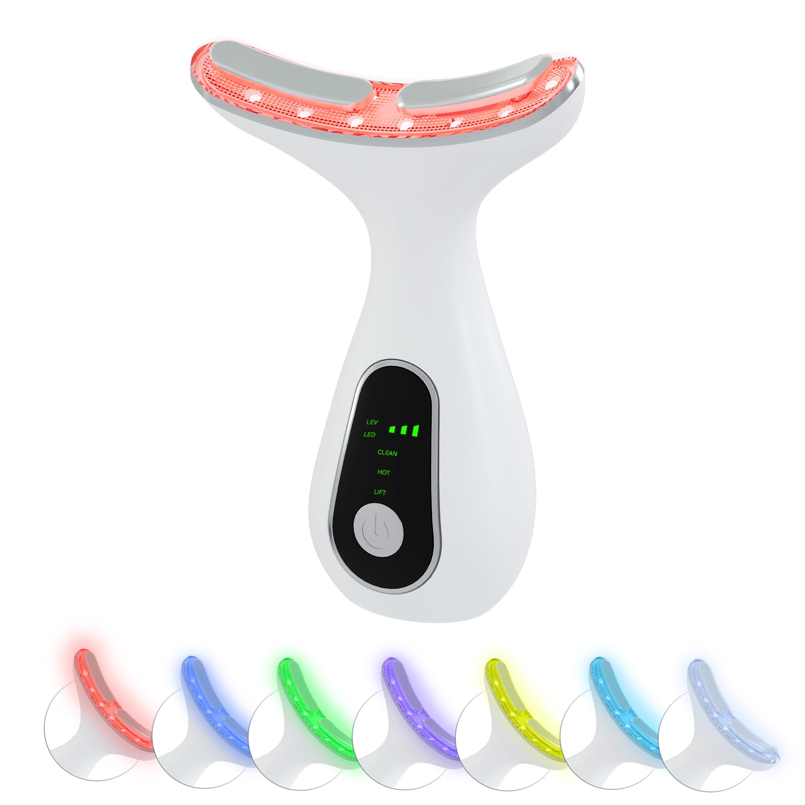 HOTORMER outil massage visage 3-en-1 avec lumière améliore l’absorption des soins.