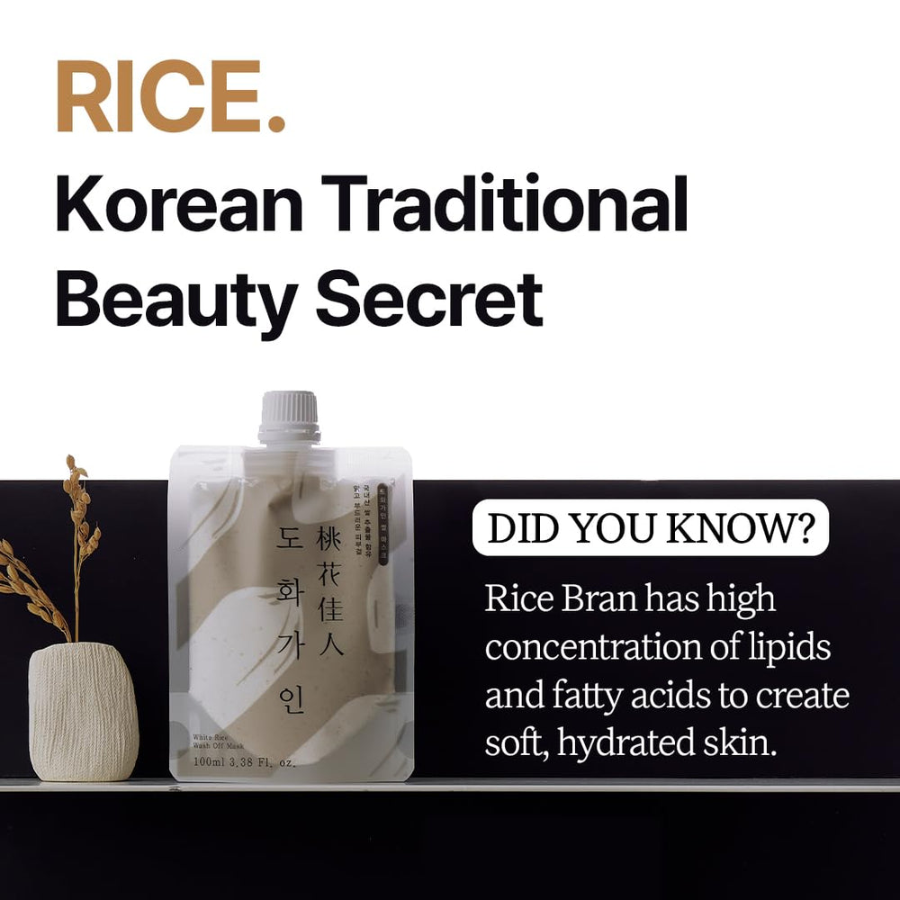House of Dohwa application masque visage riz pendant la routine beauté