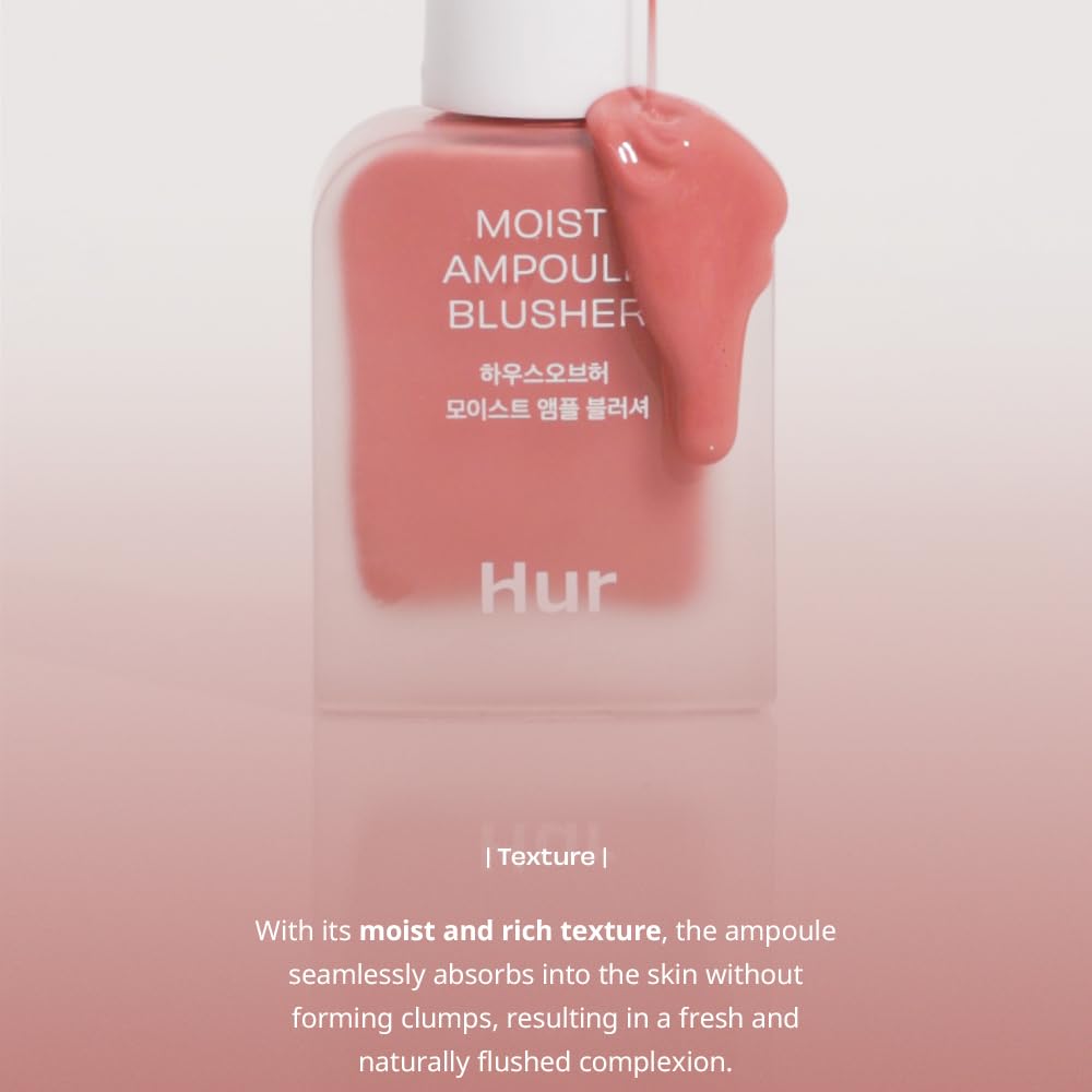 House of Hur Moist Ampoule Blusher Pêche Corail pour teint frais.