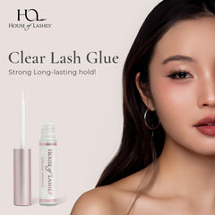 House of Lashes Glue water-resistant formula keeps lashes secure through humidity and sweat.