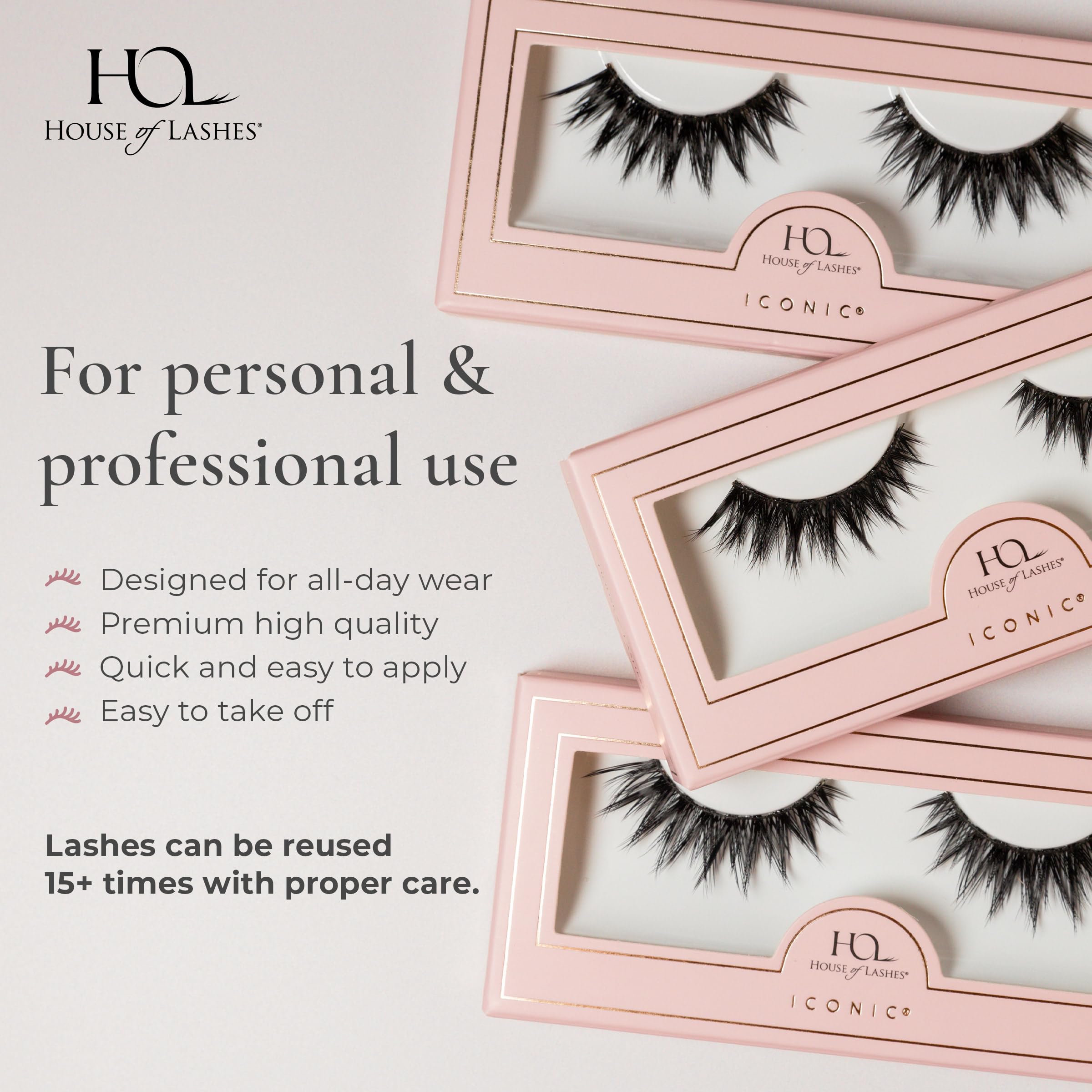 House of Lashes Iconic: ajustement universel pour tous les yeux.