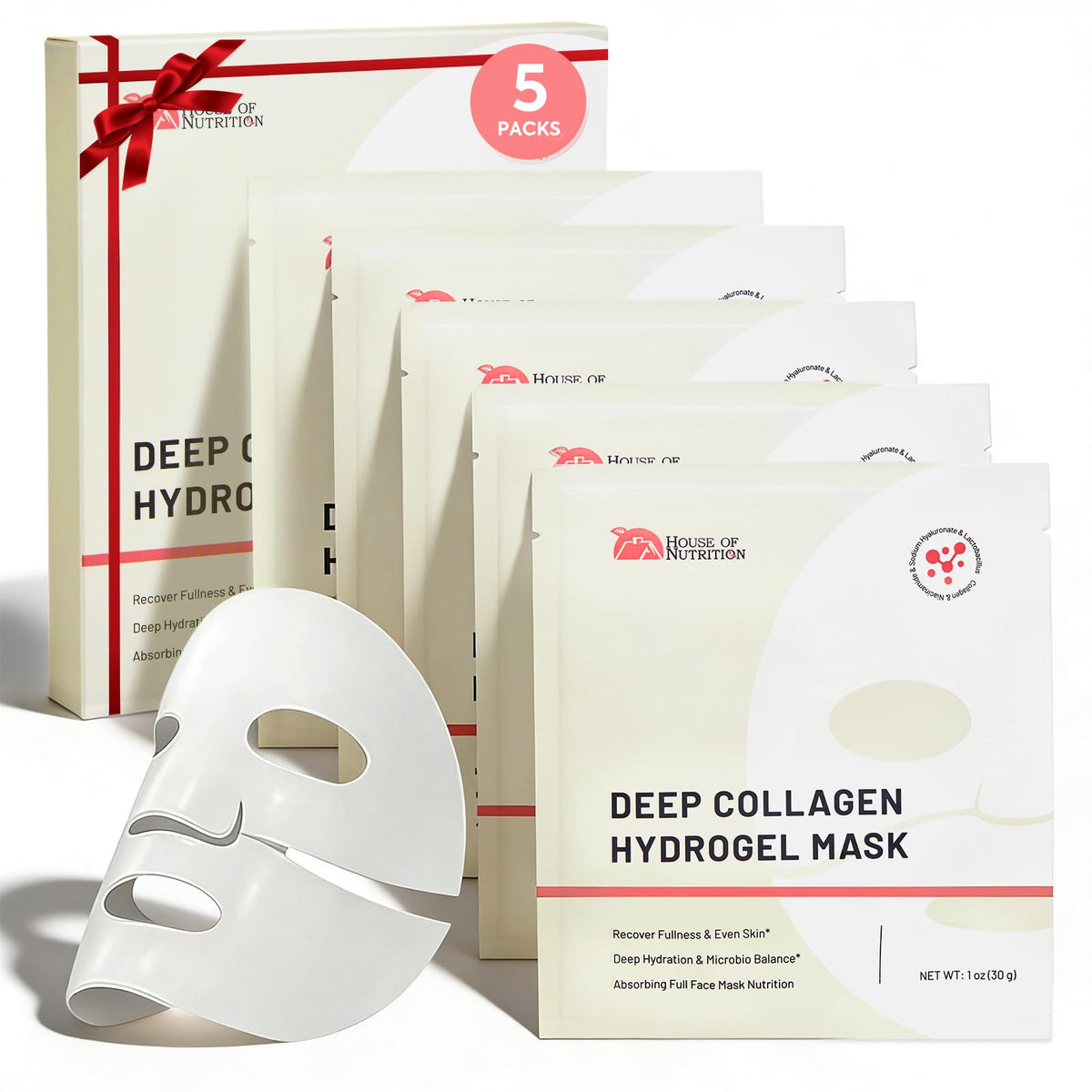House of Nutrition masque visage collagene — hydratation profonde pour peau nourrie.
