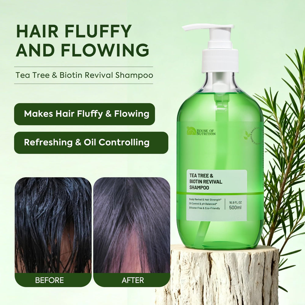 Brillance naturelle des cheveux après utilisation du shampoing arbre à thé.