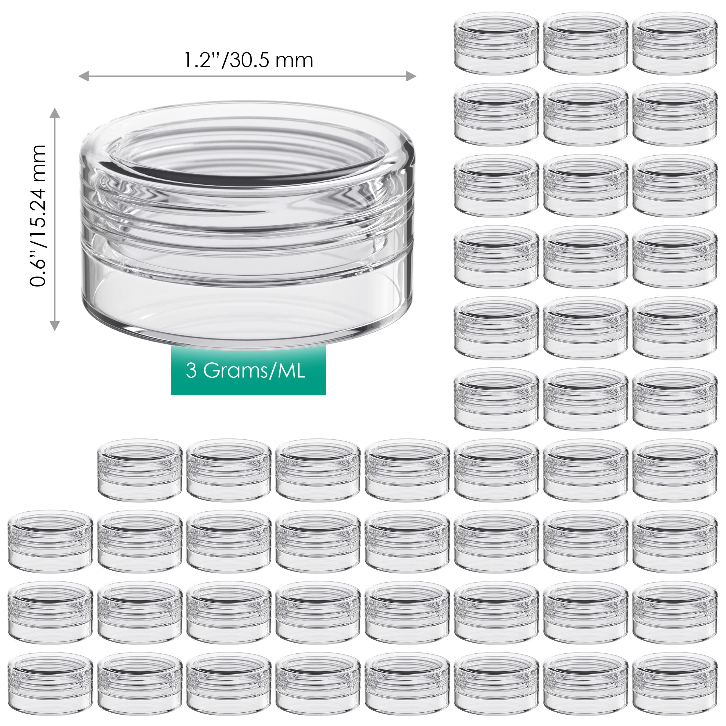 Houseables mini-bocal acrylique translucide, idéal pour petites quantités.