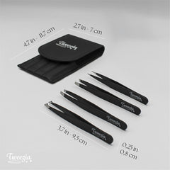 Houseify TWEEZIA pince inclinée en acier inoxydable, idéale pour les sourcils