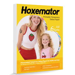 Hoxemator papier tatouage temporaire prêt à imprimer sur imprimante pour créations personnalisées