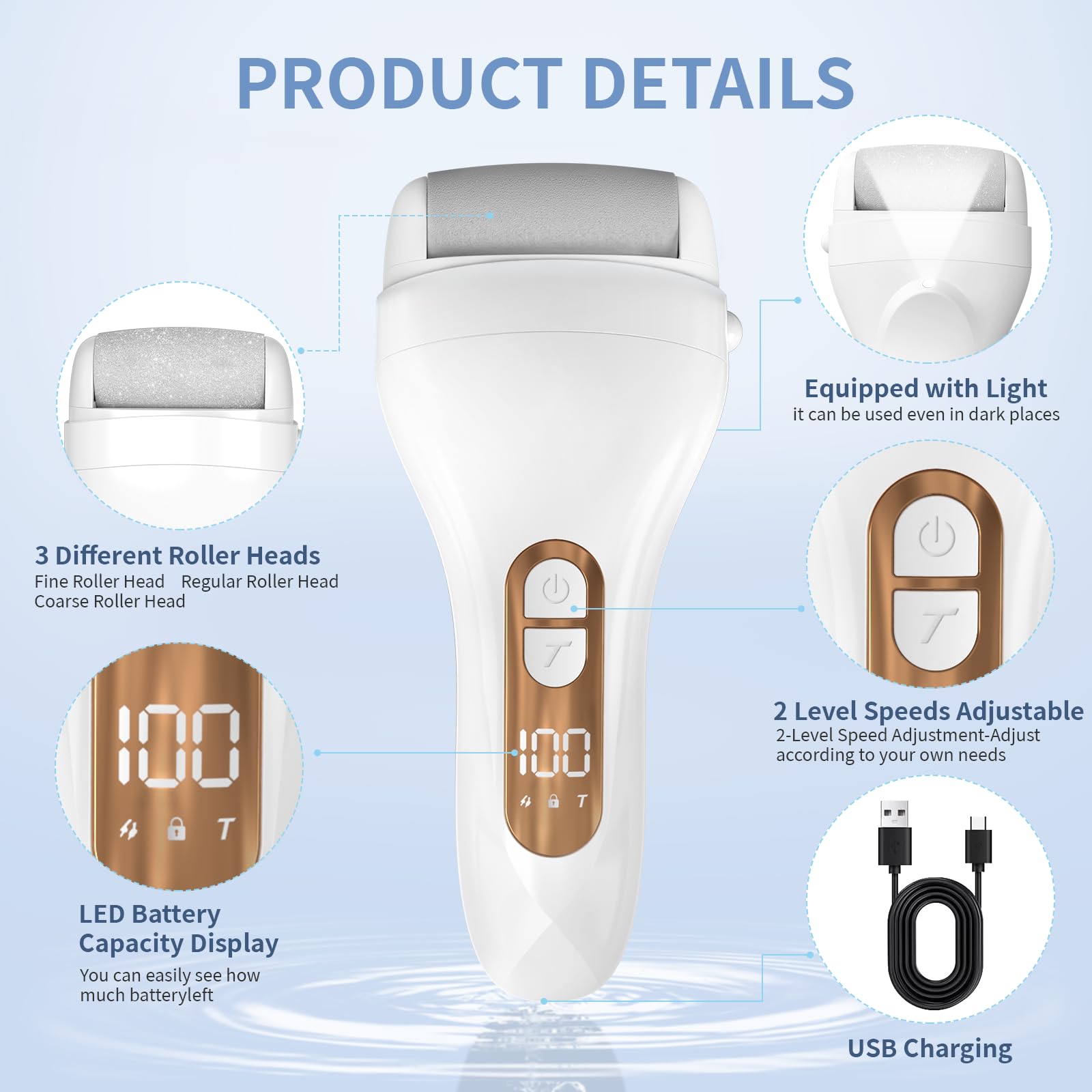 Hoxida accessoires têtes meulage remplacement inclus pour personnaliser votre pedicure
