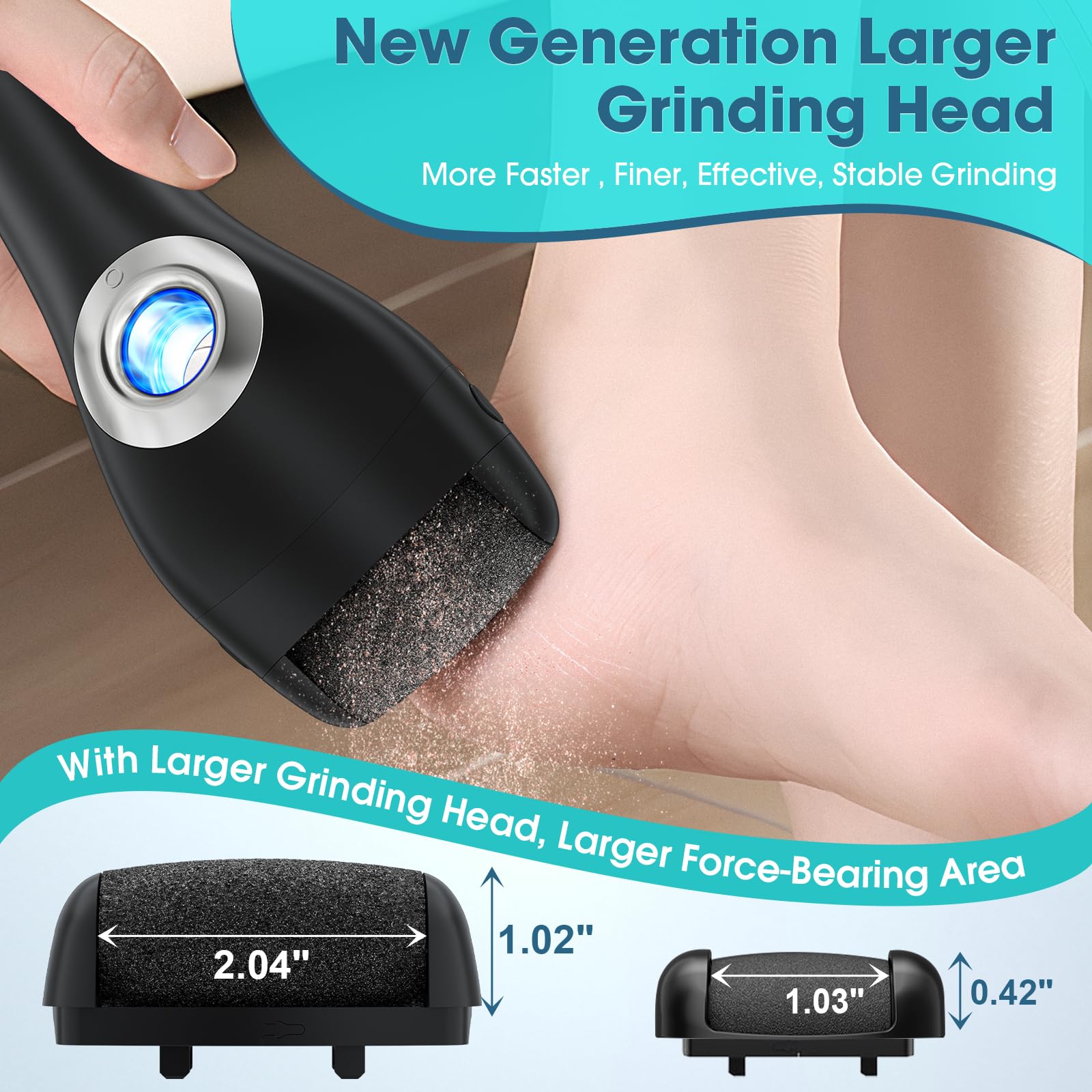 Hoxida Callus Remover pieds avec anneau lumière, précision améliorée.