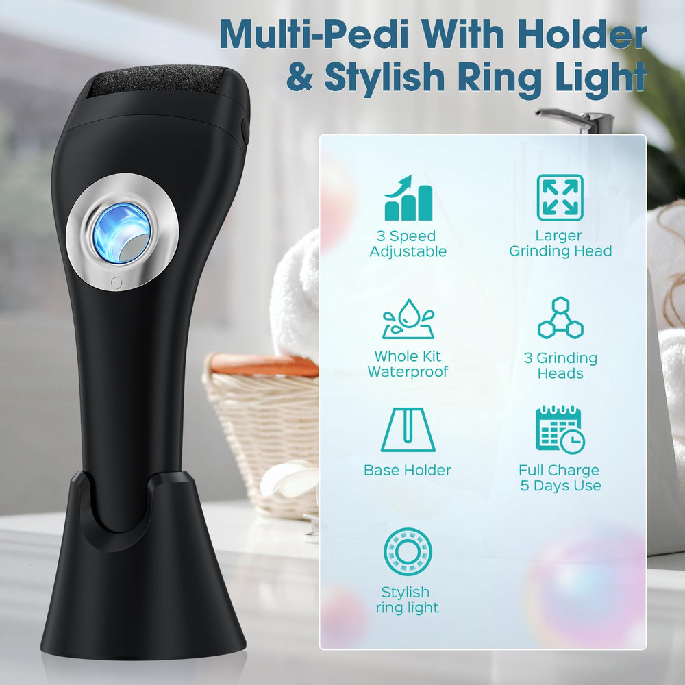 Hoxida Callus Remover pieds avec support, rangement facile et propre.