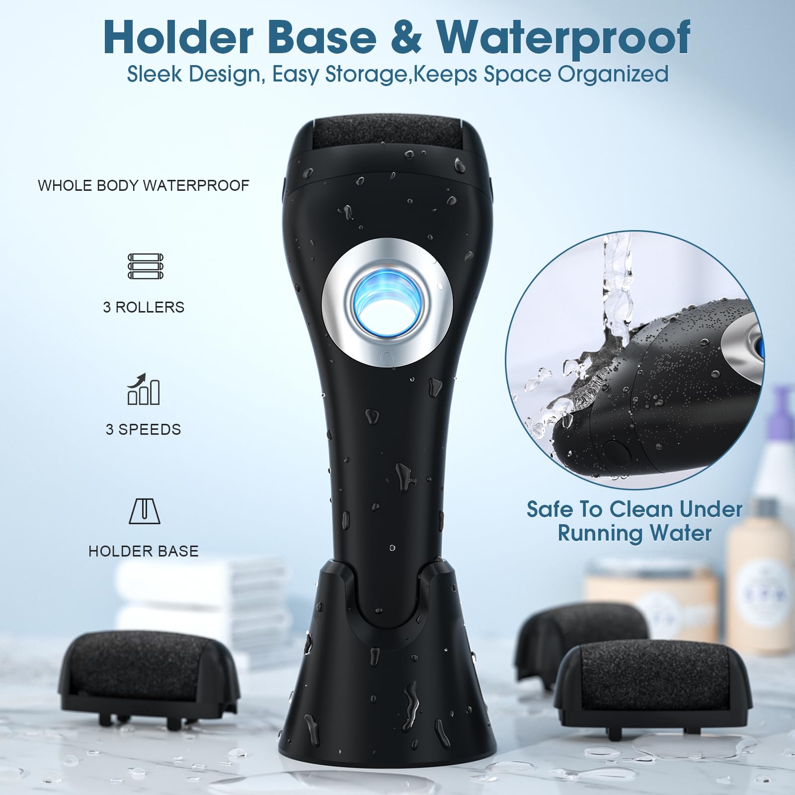 Hoxida Callus Remover pieds avec étui et accessoires inclus.