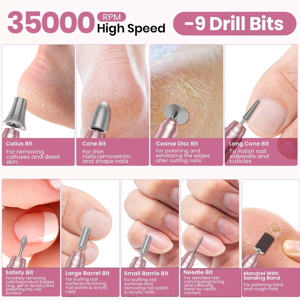 Kit Hoxida avec 9 embouts interchangeables pour diverses tâches.