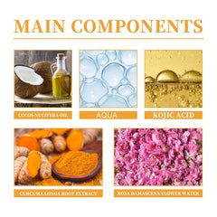 HOYGI Ingrédients curcuma et miel – nettoyage naturel et purifiant.