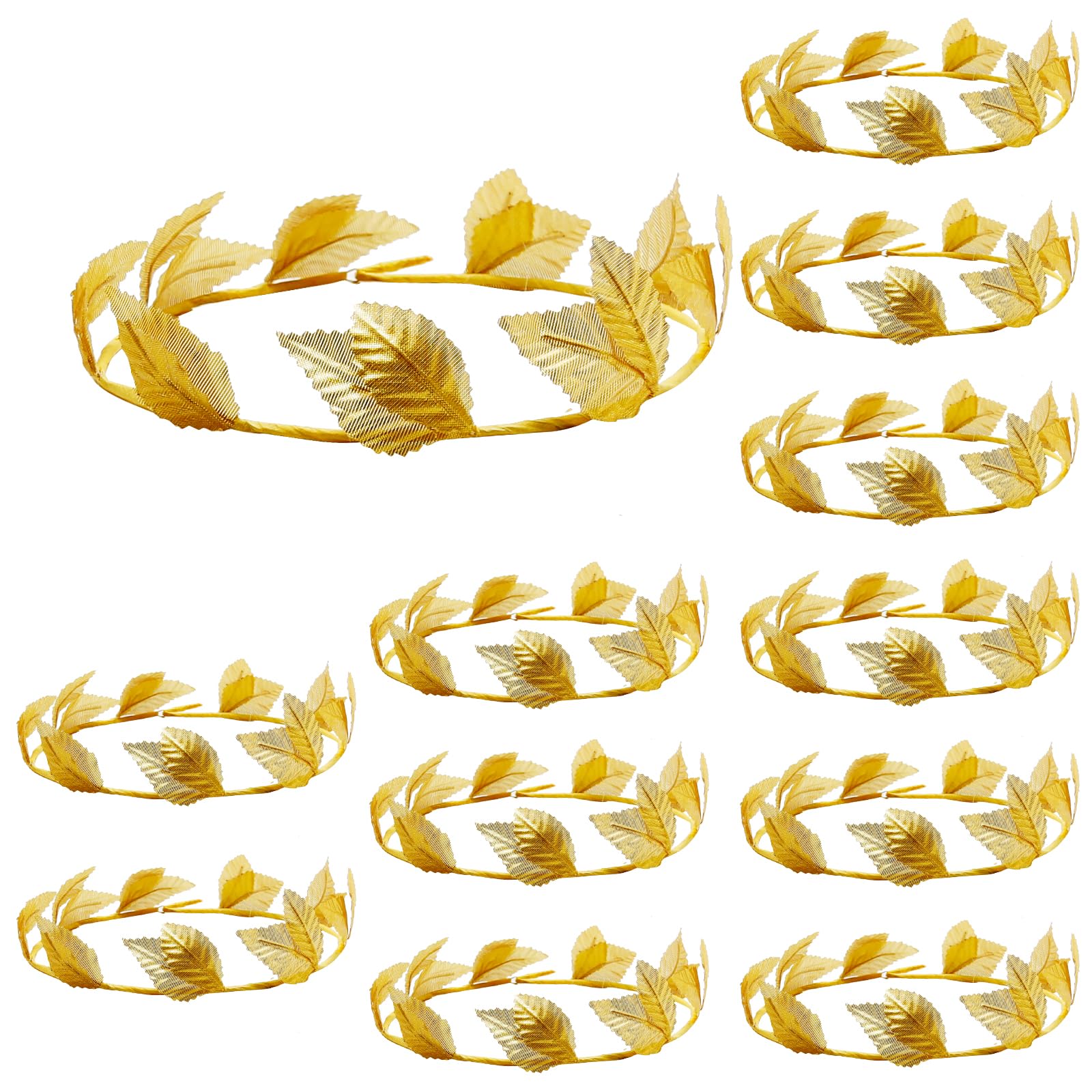 Hoypeyfiy couronne laurier doré 12 pièces, légère et élégante pour toutes les occasions.