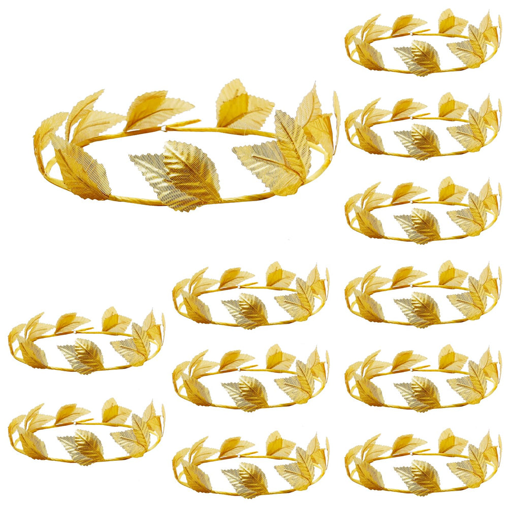 Hoypeyfiy couronne laurier doré 12 pièces, légère et élégante pour toutes les occasions.