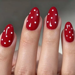 HPYFOI onglets adhesifs rouges pois amande – pose rapide et chic.