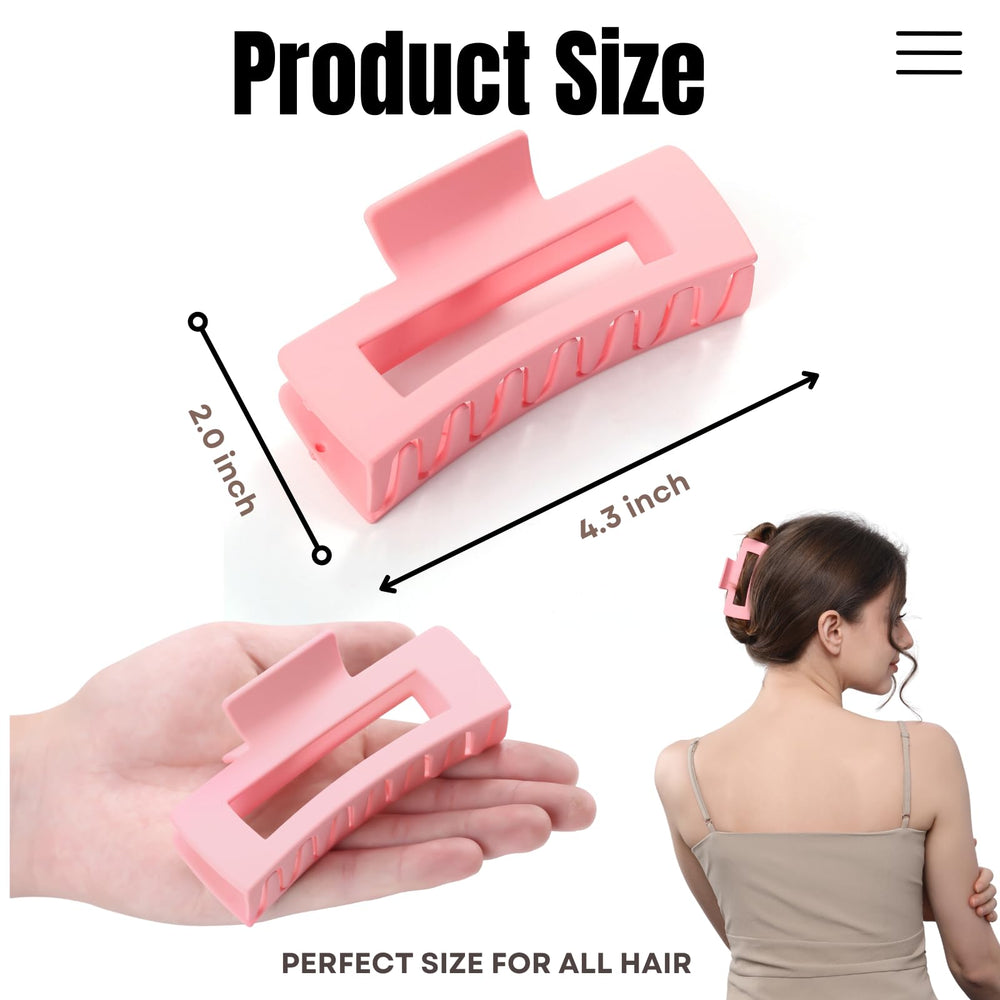 HQ-SITE pinces-cheveux carré rose matte démonstration tenue sur mèches fines