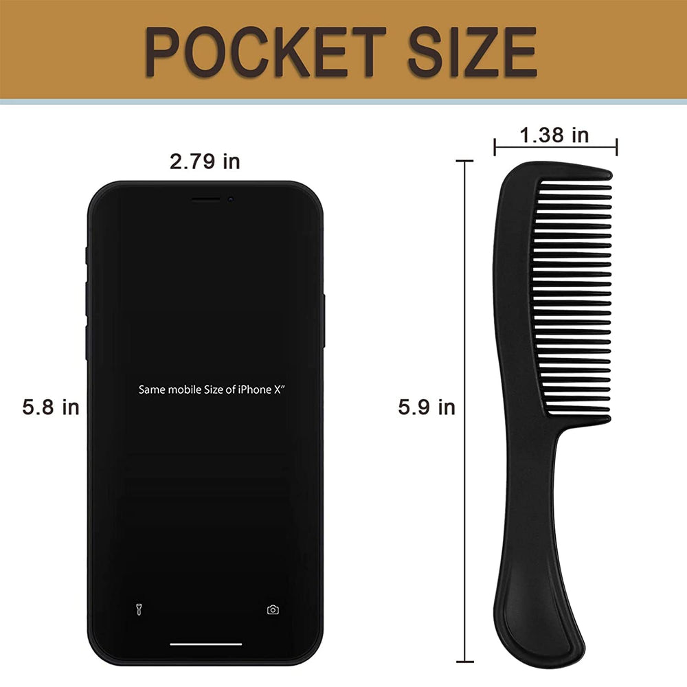 HQSLsund peigne cheveux noir hygiène individuelle emballage jetable pratique