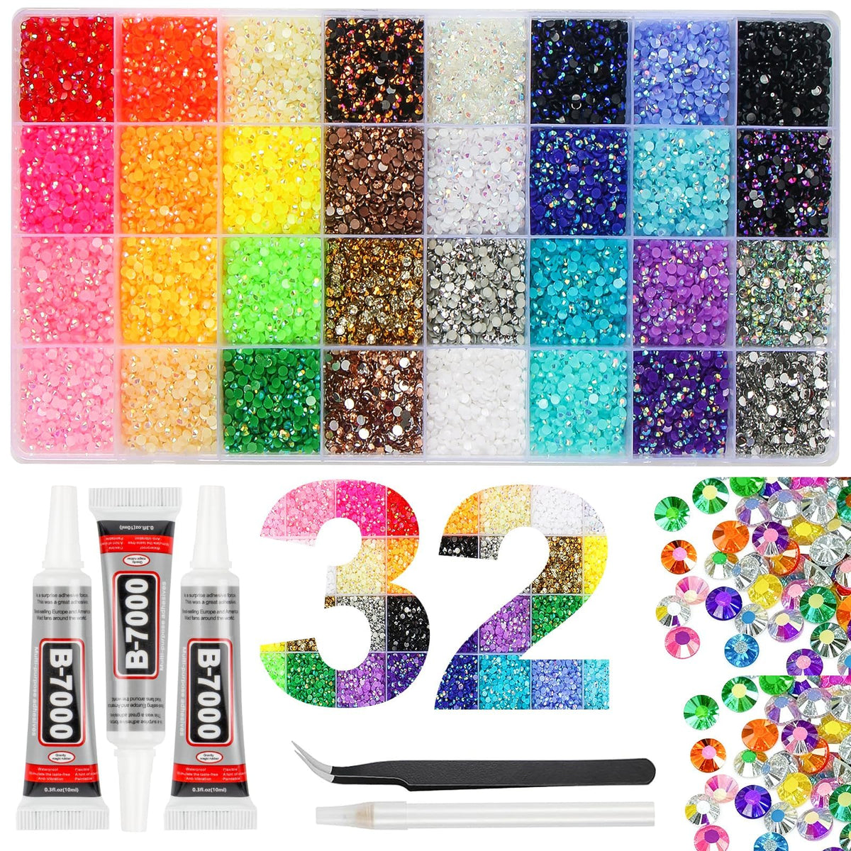 HRLbrc gemmes en résine 3 mm plat pour embellir les vêtements et accessoires
