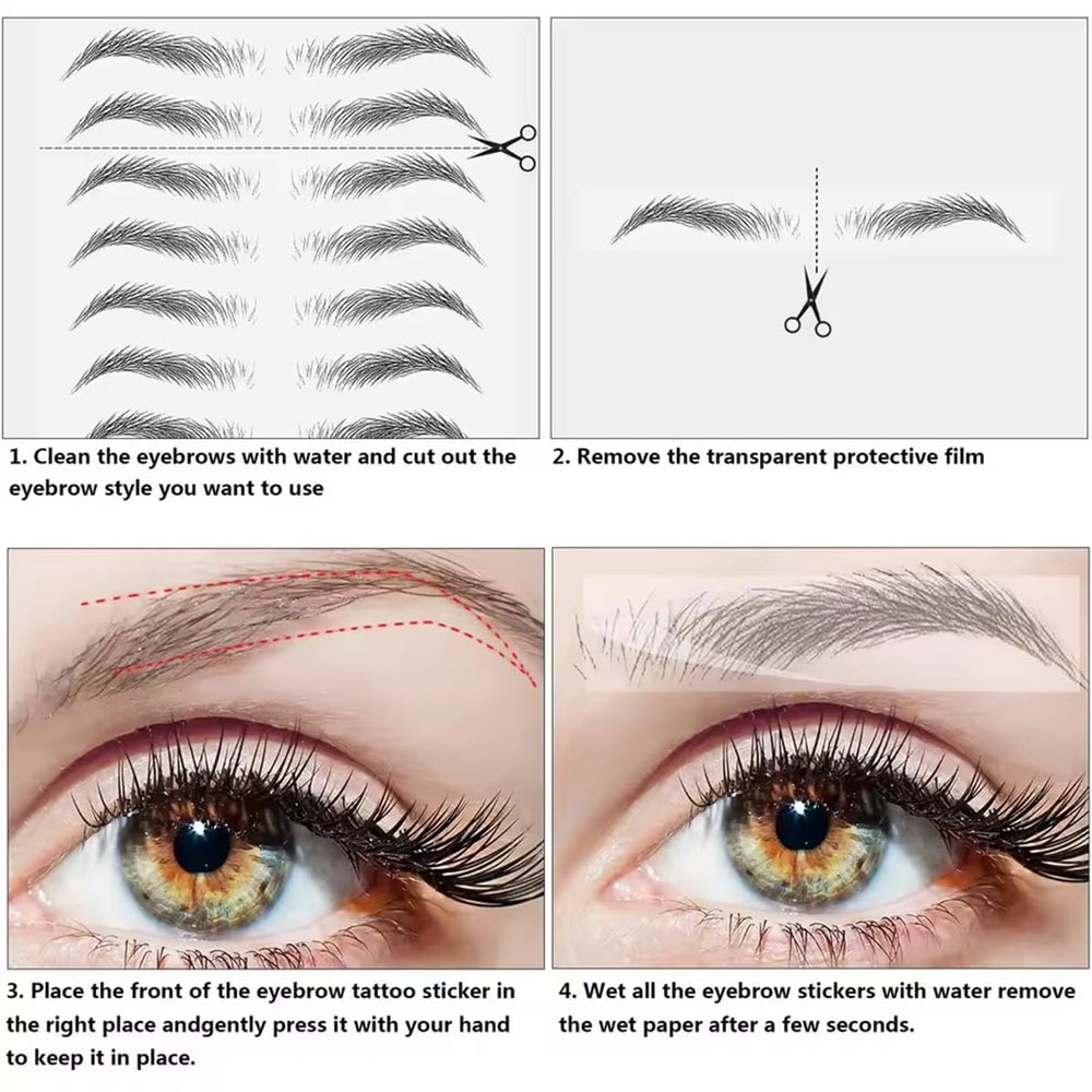 Hrnytdek tatouage sourcils résistant à l eau durable, apparence quotidienne