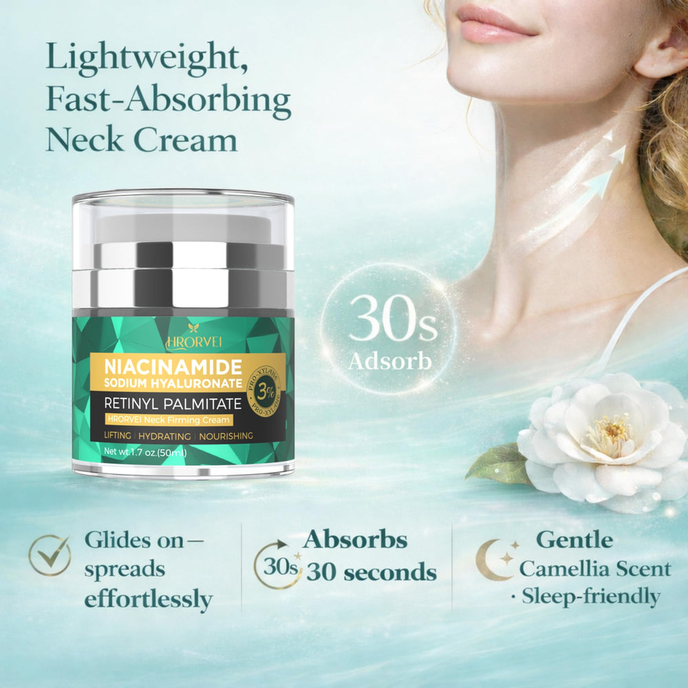 Hrorvei lightweight-fast-absorbing texture shows quick absorption into skin