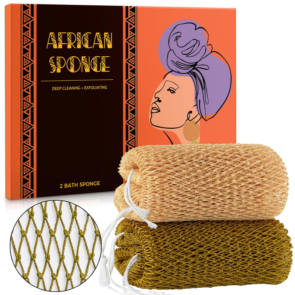 Gant exfoliant africain Hrsqu avec nœuds pour exfolier en profondeur et peau lisse.