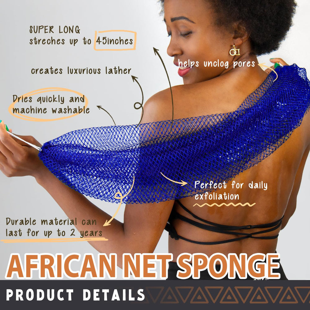 Éponge-réseau africain Hrsqu déployer une mousse riche pour un lavage confortable.