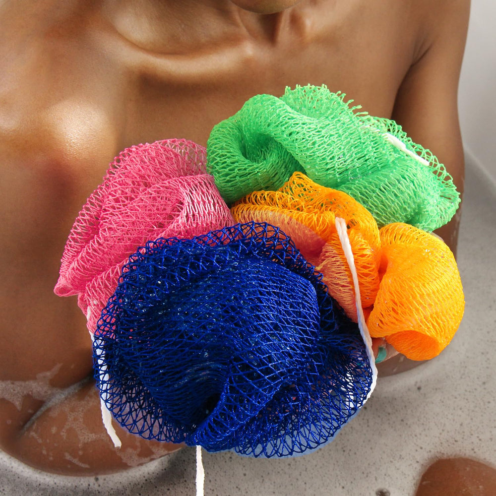 hrsqu eponge africaine couleurs vives pour une expérience spa à domicile.
