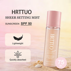 HRTTUO application rapide – brume légère s’absorbant sans huile sur peau.