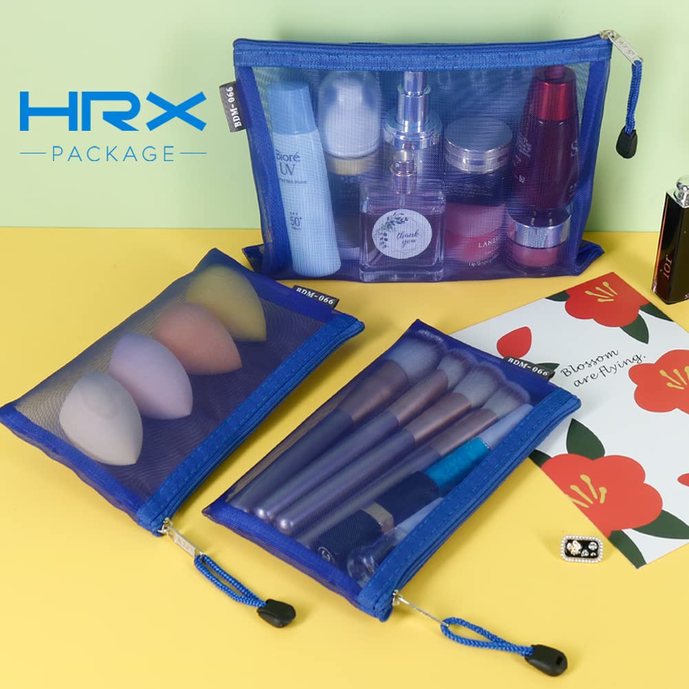 HRX Package fermeture métallique sur sac cosmétique bleu royal pour accès rapide