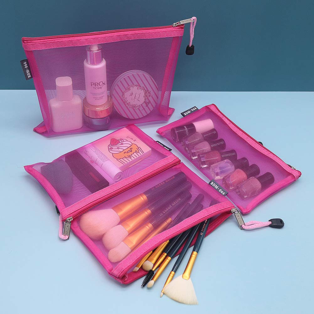 HRX Package pochette mesh A6 rose avec rangement, idéale en sac à main