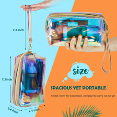 Pochette soin zippée HRX Package transparente avec anse pour vos articles de toilette
