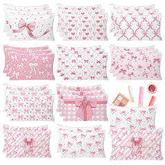 HSDSH pochette coquette noeud rose parfaite pour maquillage et rangement en voyage