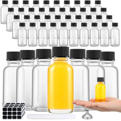 Bouteille Boston Hsei 1 oz claire, parfaite pour huiles essentielles et échantillons.