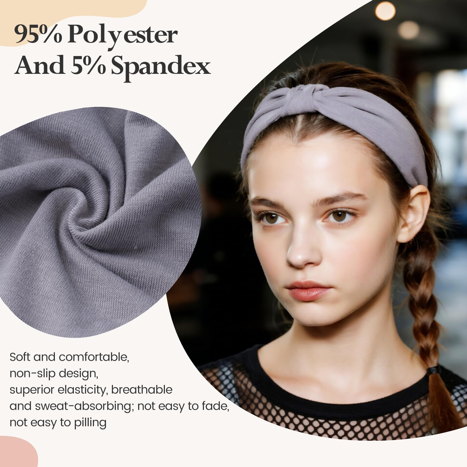 Bandeaux HSEM nœud doux, textile confortable pour une utilisation prolongée.