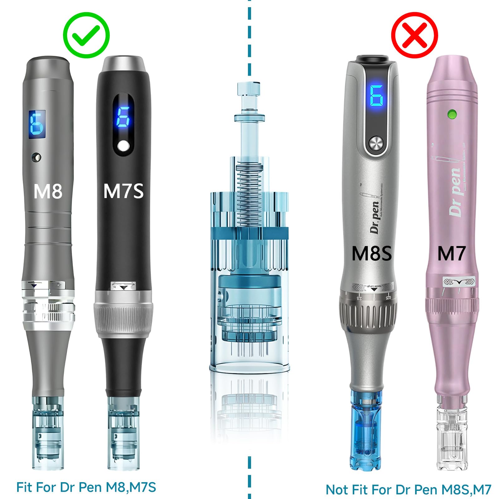 HSENBK cartouches micro-aiguilletage Dr Pen M8 16-pin 0,25 mm utilisation sûre