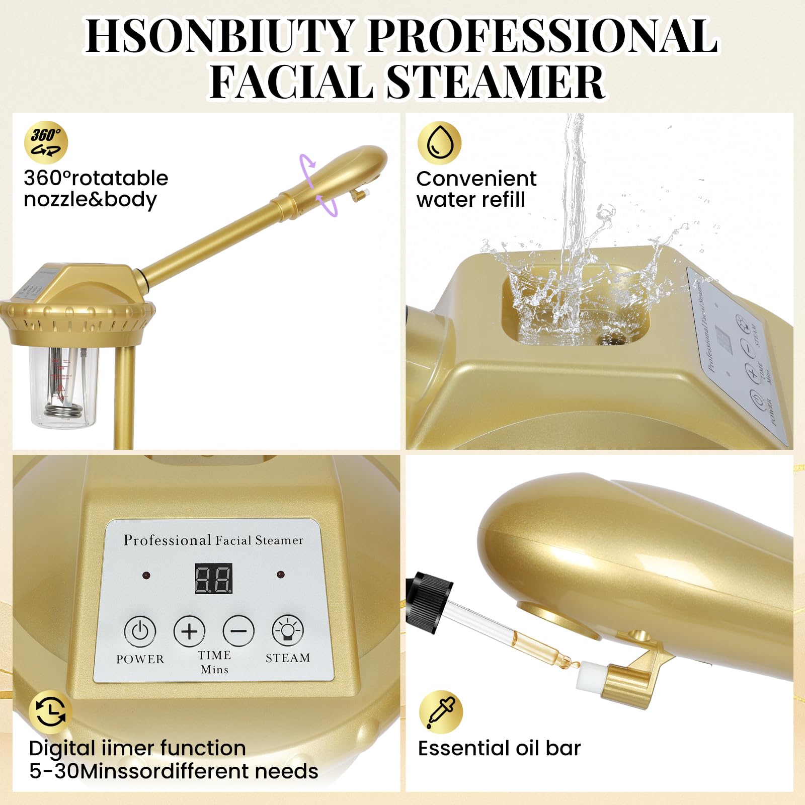 Hauteur reglable de 36-51 pouces du vaporisateur HSONBIUTY