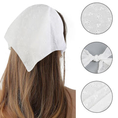 Huachi bandana-cheveux blanc ajustable, ajustement sûr sans pression.