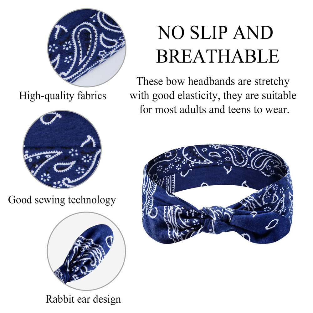 Huachi bandeau bohème imprimé, parfait pour sortir ou pratiquer une activité sportive.