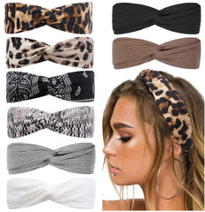 Huachi bandeau boho imprimé guépard, pratique et confortable pour les cheveux au quotidien.