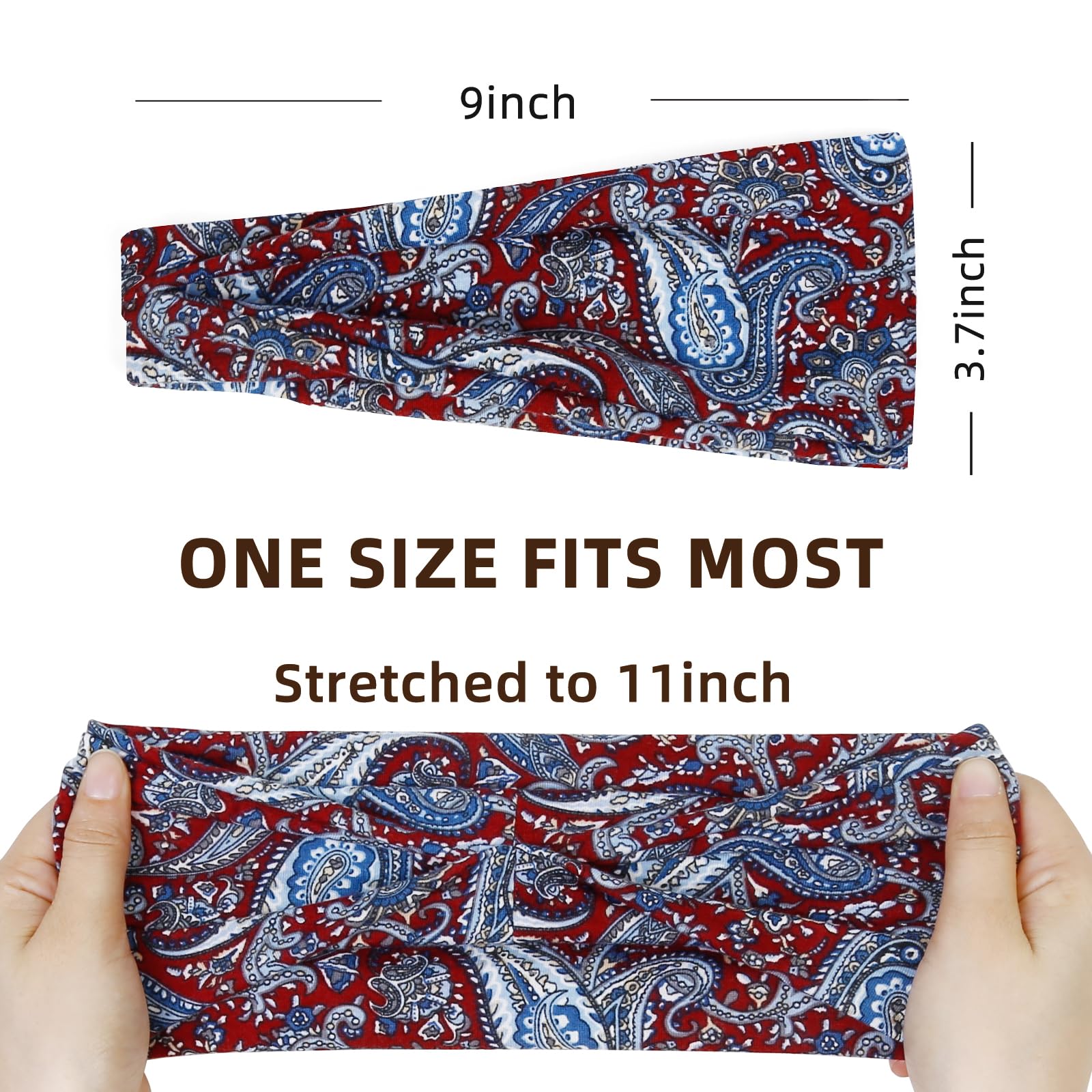 Bandeau Huachi antidérapant grande largeur, maintien sûr pendant l'entraînement.