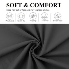 Huachi bandeau cheveux confort et absorption de sueur pour toutes les coiffures.