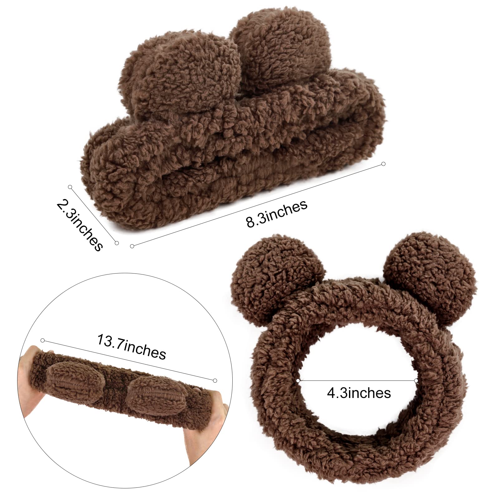 Huachi bandeau cheveux coton doux pour routine visage quotidienne