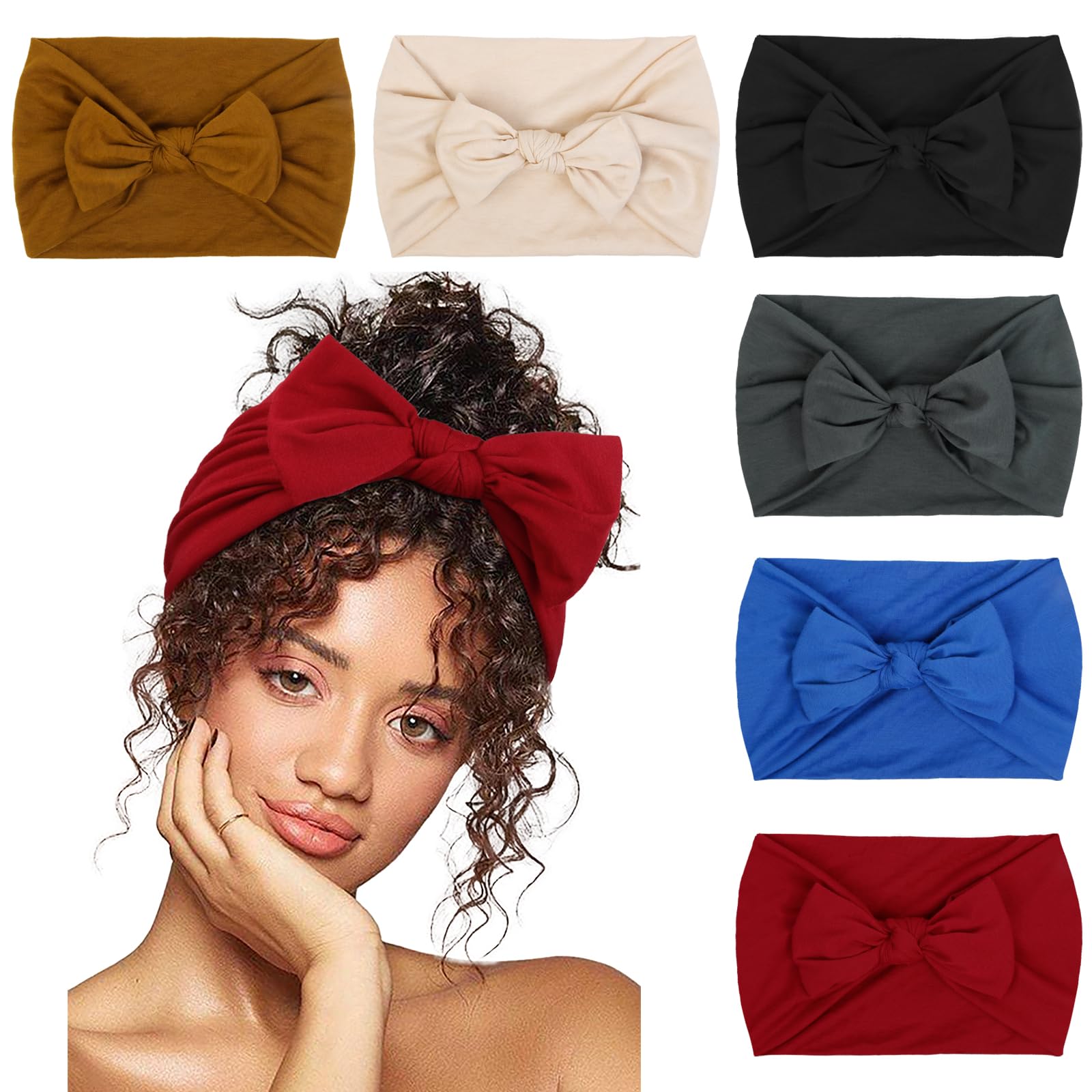 Huachi bandeau-cheveux noir avec noeud frontal, maintien fiable et style chic.