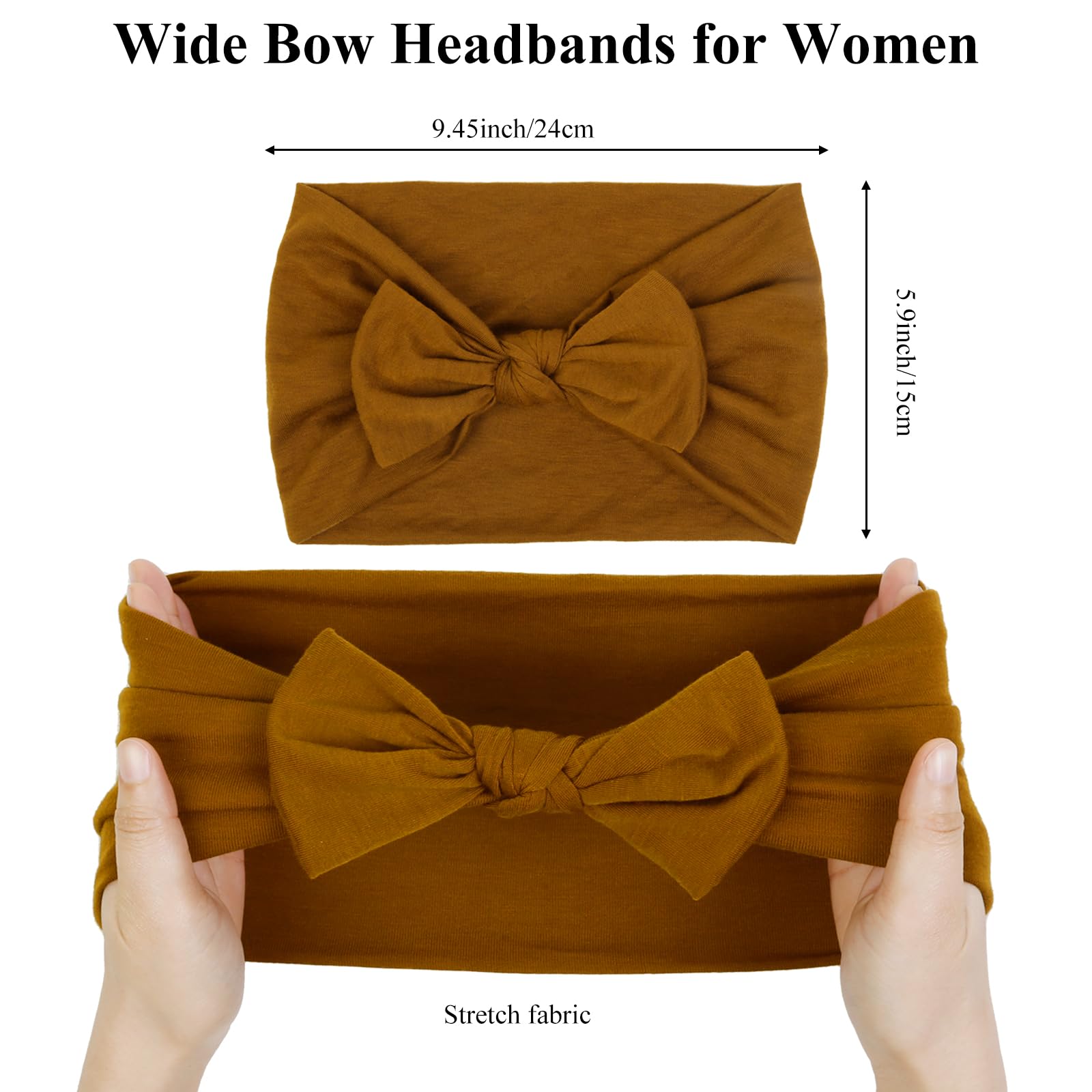 Huachi bandeau rouge vin avec noeud frontal, maintien anti-glisse pour le sport et le quotidien.