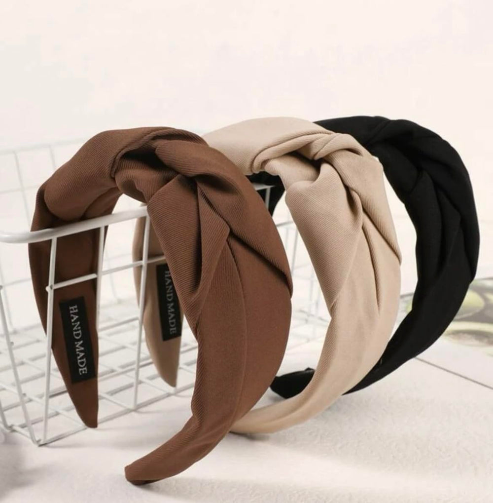 Huachi bandeau noué beige - vue avant, léger soutien toute la journée.